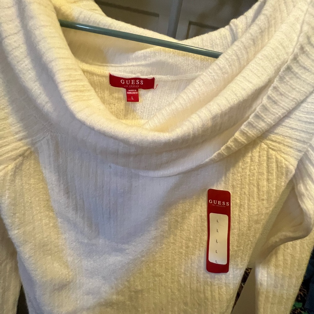 White off the shoulders top, size large